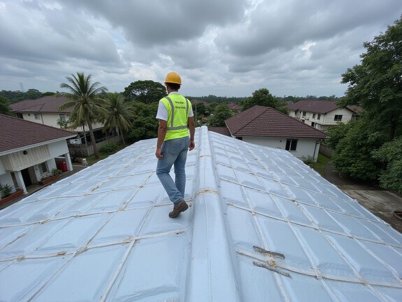 Completed insulation installation in Malaysian home attic, neat installation, proper coverage, professional work